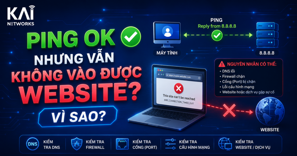 Tại sao Ping thành công nhưng không truy cập được website?