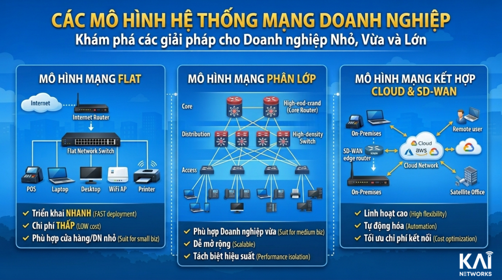 Các Mô Hình Hệ Thống Mạng Doanh Nghiệp Phổ Biến và Hiệu Quả