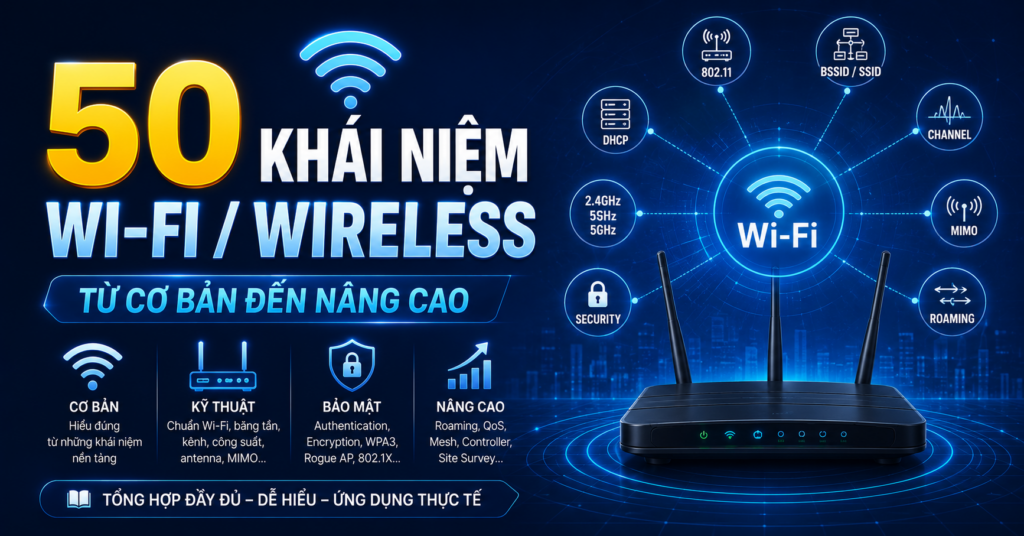 50 Khái Niệm Wi-Fi / Wireless Từ Cơ Bản Đến Nâng Cao