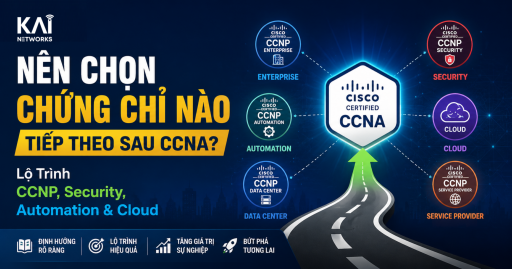 Nên Chọn Chứng Chỉ Nào Sau CCNA? CCNP, Security, Automation hay Cloud
