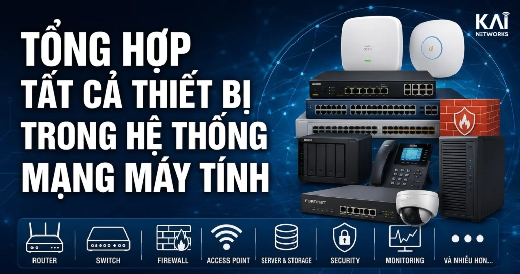 Tổng Hợp Tất Cả Thiết Bị Trong Hệ Thống Mạng Máy Tính